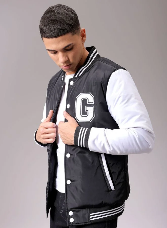 The Indian Garage Co Men Slim Fit Colourblocked Puffer Jackets