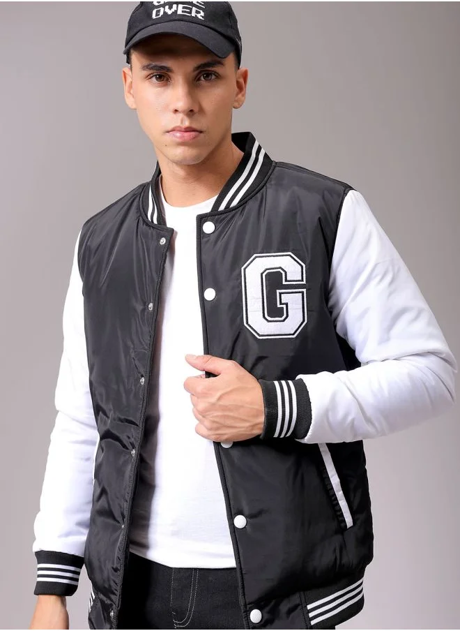شركة المرآب الهندية Men Slim Fit Colourblocked Puffer Jackets