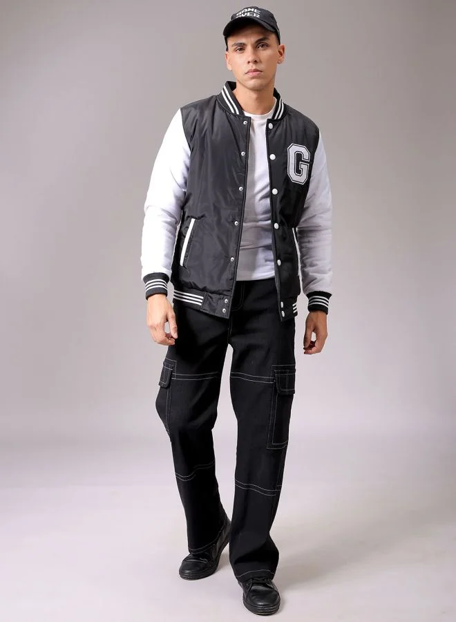 The Indian Garage Co Men Slim Fit Colourblocked Puffer Jackets