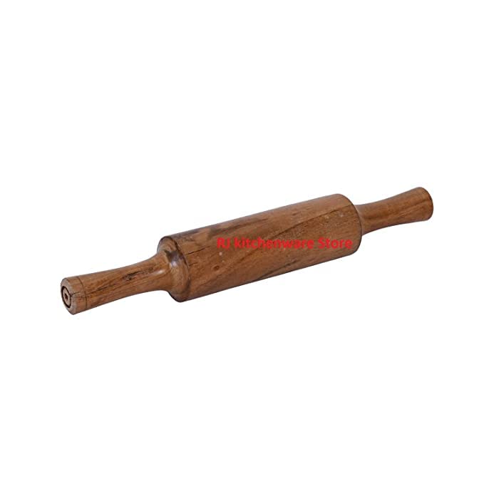 VOMI White marble white marble chakla 10 IN Wooden belan 12 INCH roti maker wooden chakla 10 inch big size roti maker for kitchen 10 inch Chapati/roti/papad/fulka/bread make (White Marble Chakla Belan Combo) - Image 3