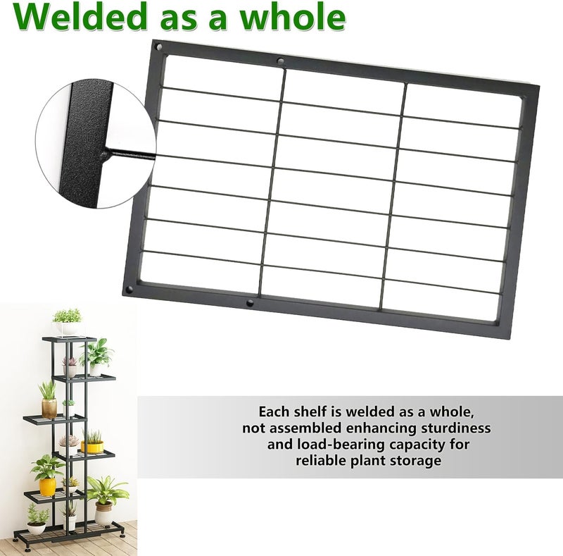 Twhep Metal Plant Stand for multiple plants, 6 Tier 12 Potted, Upgrade Multiple Plant Rack Shelf Organizer, Indoor Planter Display Shelving Unit for Patio Garden Corner Balcony Living Room (6 tiers 12 pots) - Image 2