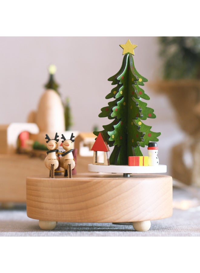 Spot Christmas Gifts Creative Ornaments Wooden Music Box Crafts Music Box Music Bell Holiday Gifts - Image 3