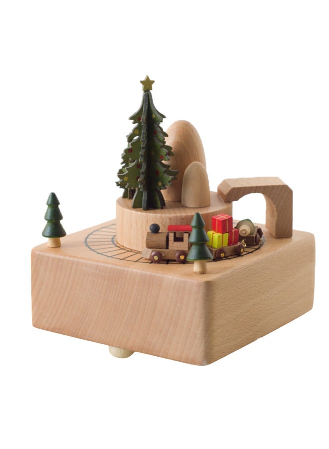 Spot Christmas Gifts Creative Ornaments Wooden Music Box Crafts Music Box Music Bell Holiday Gifts - Image 1