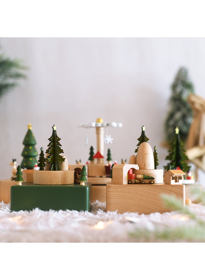 Spot Christmas Gifts Creative Ornaments Wooden Music Box Crafts Music Box Music Bell Holiday Gifts - Image 2