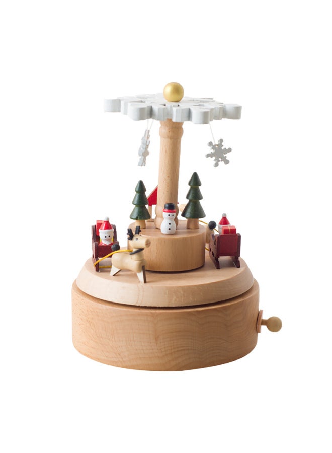 Spot Christmas Gifts Creative Ornaments Wooden Music Box Crafts Music Box Music Bell Holiday Gifts - Image 5