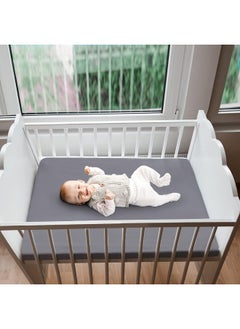 Biloban Biloban Mini Crib Sheets 38'' x 24'', 2 Pack Ultra Soft Microfiber Fitted Portable/Mini-Crib Sheet for Baby Boys and Girl, Grey & Navy  - Image 2