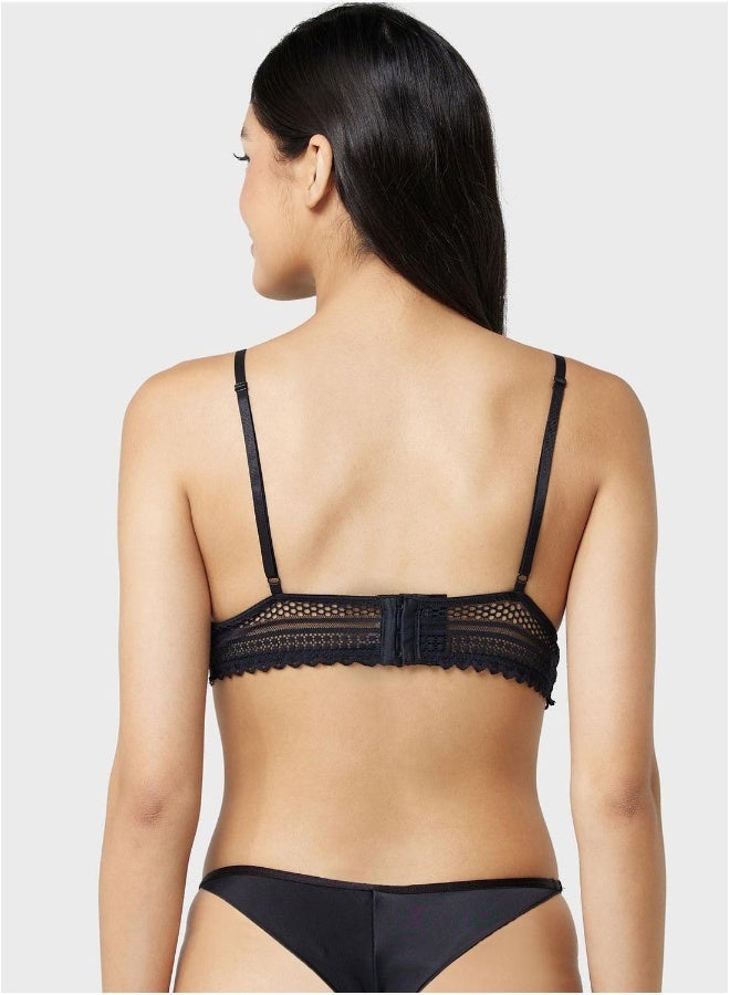 Panties thong Sheer black Beauty