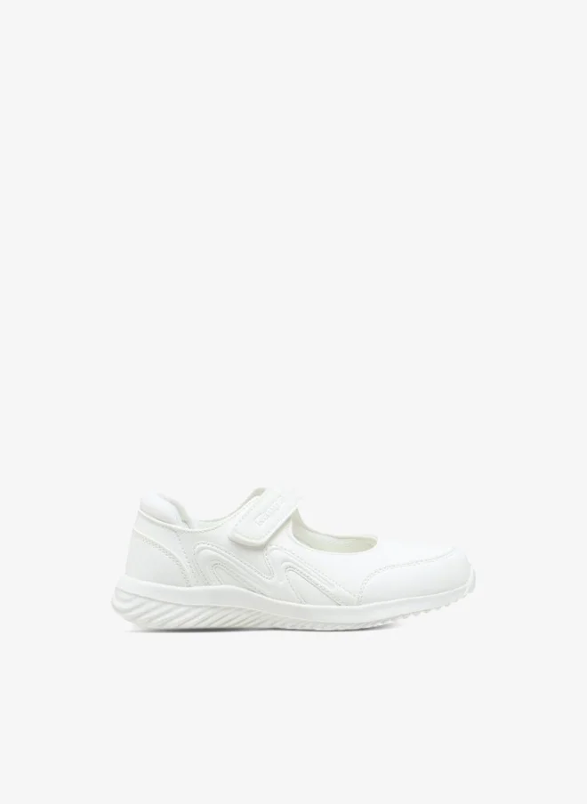 Kappa Girls' Textured School Shoes with Hook and Loop Closure
