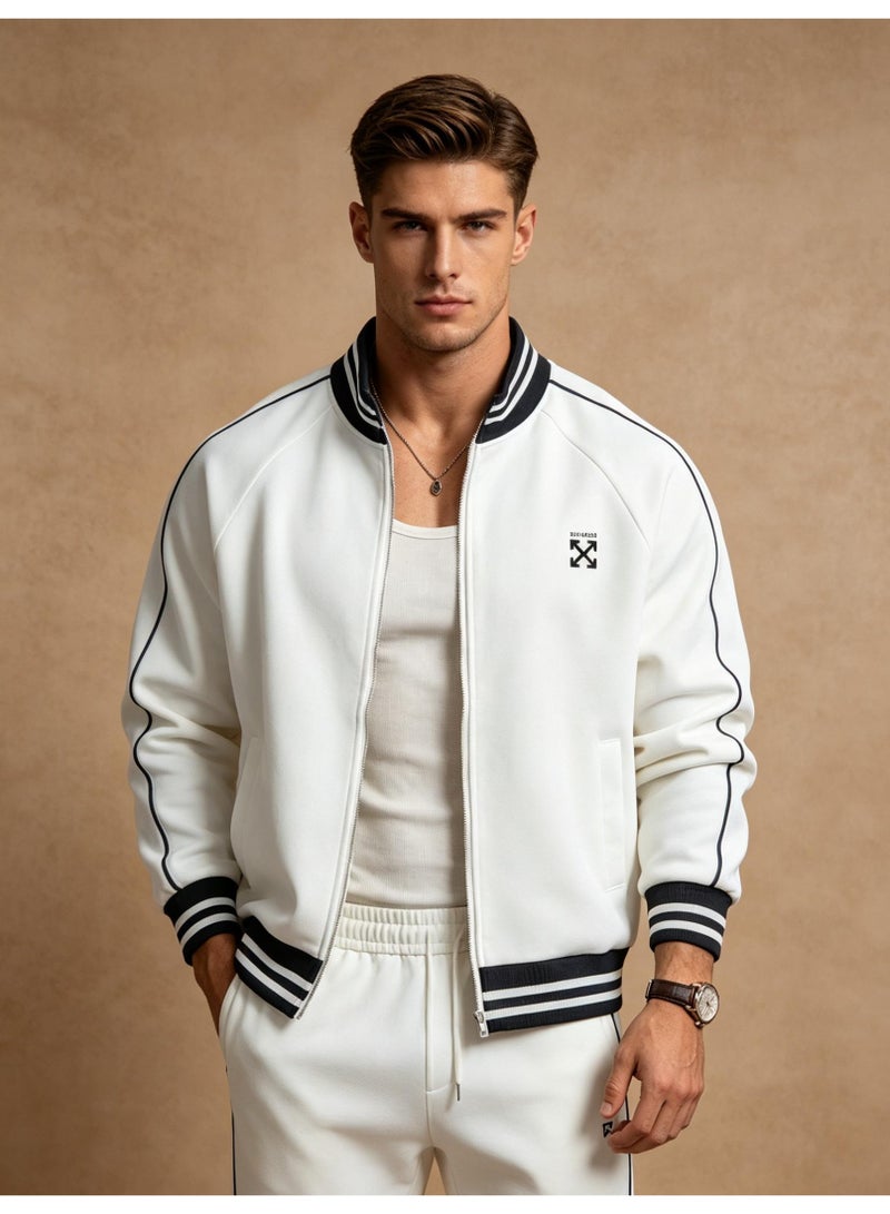 أوف-وايت OFF-WHITE baseball uniform jacket for men and women - Image 5