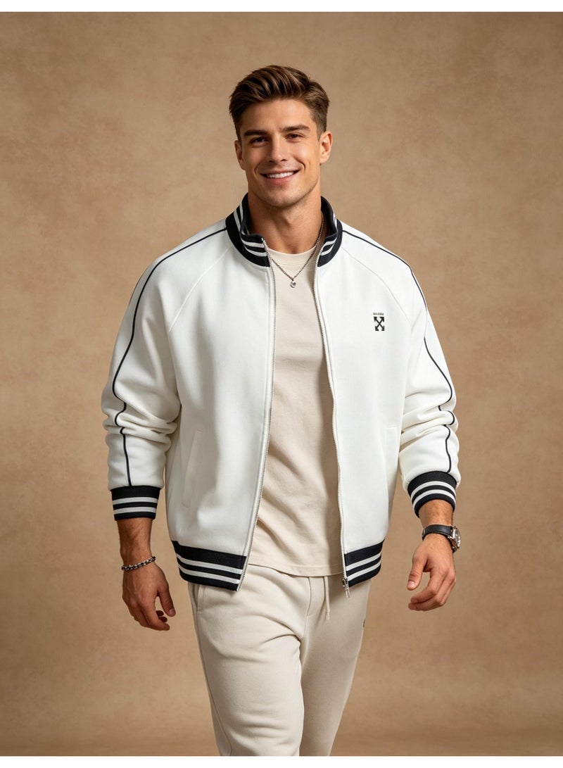 أوف-وايت OFF-WHITE baseball uniform jacket for men and women - Image 2