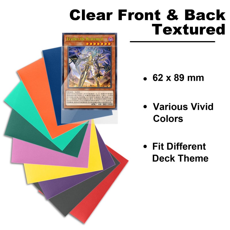 Fabmaker Clear Yu-gi-oh Card Sleeve 200 Pack, Japanese Small Card Sleeves Photocard Sleeves 62x89mm, Back Textured Perfect Shuffling, Protect Your Japanese Sized Trading Cards Kpop Photocard Never Tear - Image 5