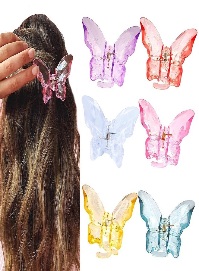 Cart Log butterfly clips for women- transparent clutcher for women- fancy clutcher- fancy hair accessory for girls- korean accessories (random colours) (3) - Image 1
