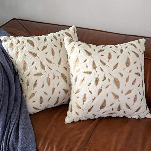MONKDECOR Velvet Patti Design Cushion Cover (Set of 5 Pieces)- Size-16x16 Inches (Cream Color) - Image 2