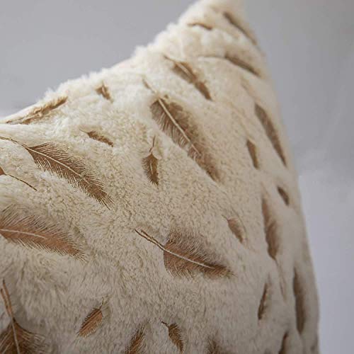 MONKDECOR Velvet Patti Design Cushion Cover (Set of 5 Pieces)- Size-16x16 Inches (Cream Color) - Image 3