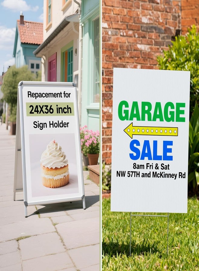 PEKGRIL 24" x 36" Corrugated Plastic Board, 4MM Thick Thick Blank Poster Board, Waterproof Coroplast Sheets, White Corrugated Plastic Sheets, 4 Pack - Image 5