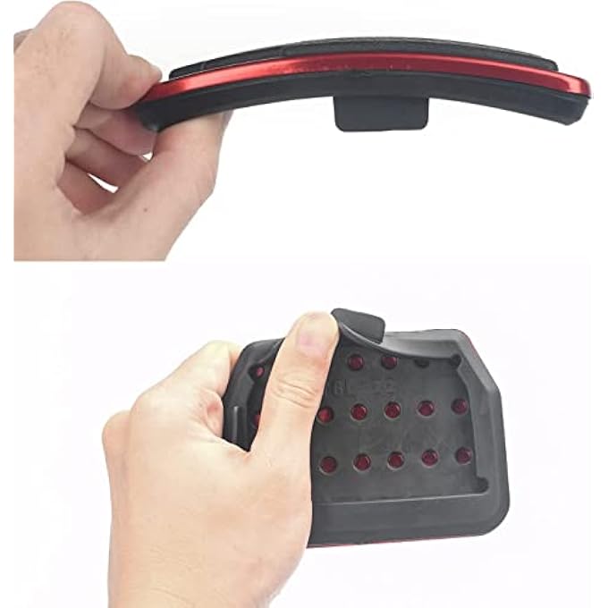 Foot Pedal Pads Set for Tesla Model 3 Model Y, Non-Slip Performance Aluminum Car Accessories Brake & Accelerator Pedal Covers for Model 3/Y (Red) - Image 4