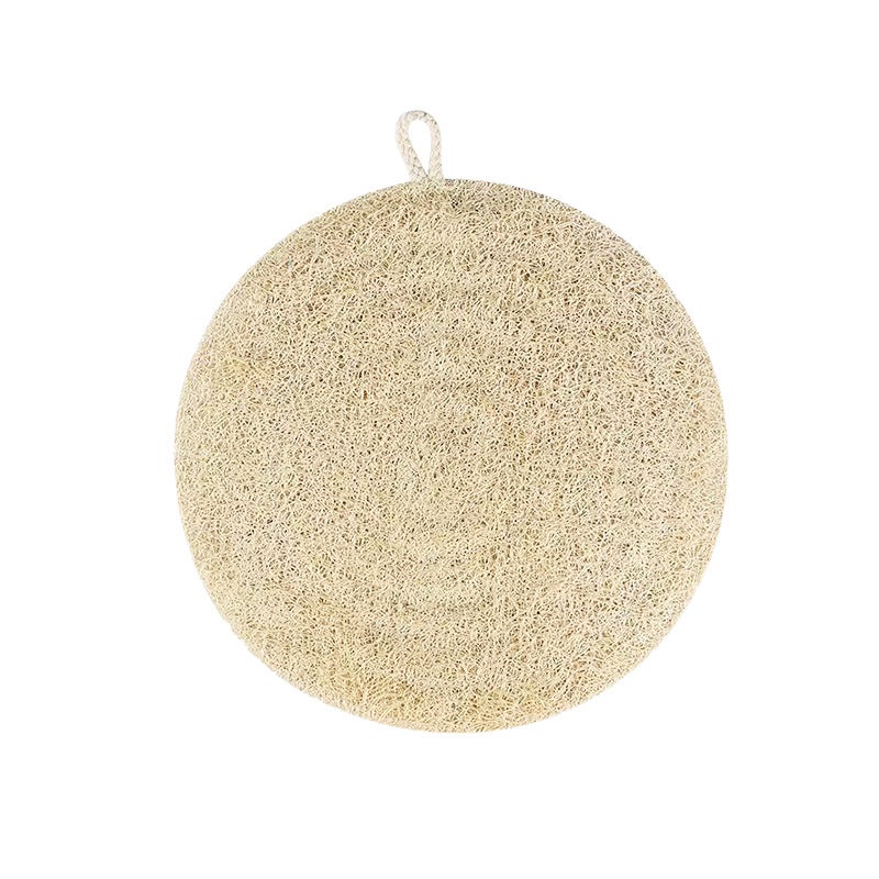 Natural Loofah Steamer Mat Steamer Cloth Steamed Buns Non-Stick Bottom Household Round Insulation Mat - Image 1