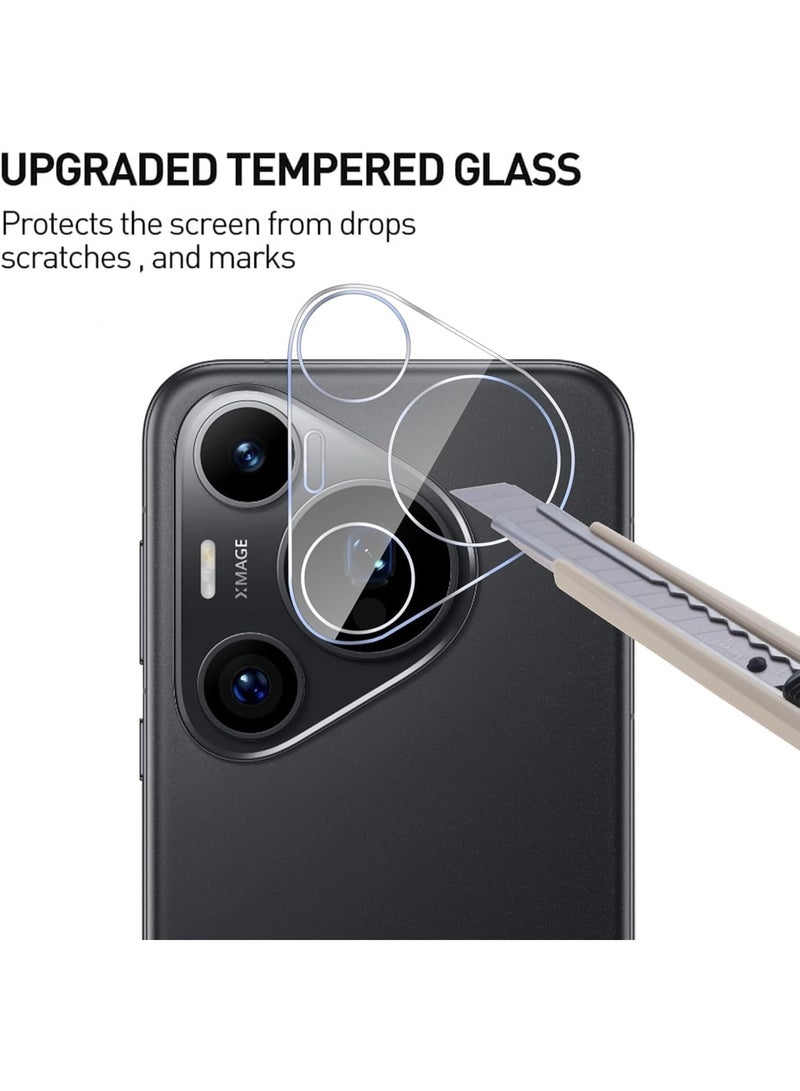 Muzz حامي عدسة الكاميرا متوافق مع هواوي بورا 80 2025، زجاج عدسة 3D فائق النحافة زجاج مقسى مقاوم للخدش لحامي الكاميرا لهواوي بورا 80 - Image 2