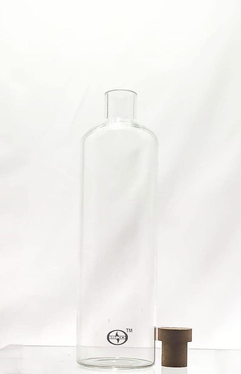 ISKO® Borosilicate glass Water Bottle 100% Eco-friendly with Protective fabric cover with wooden stopper (750 ML) - Image 3