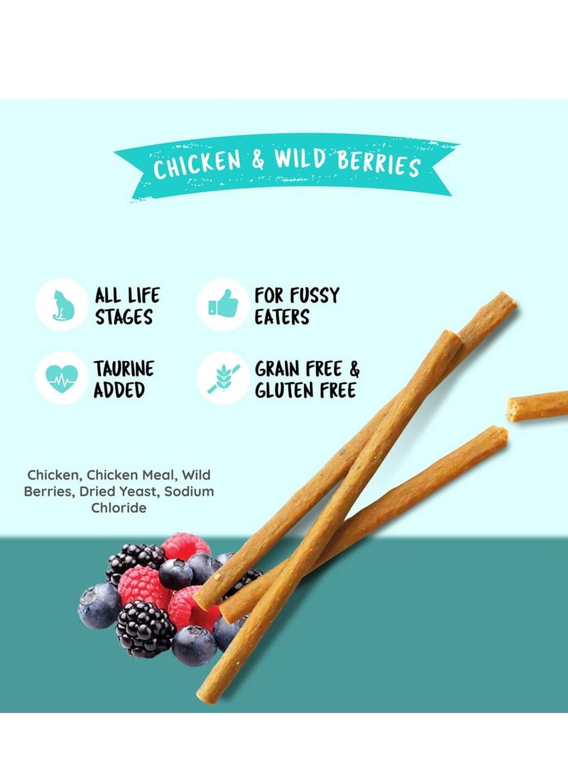 Kit Cat طعام قطط خالي من الحبوب بنكهة الدجاج والتوت البري 2 × 15 جرام - Image 2