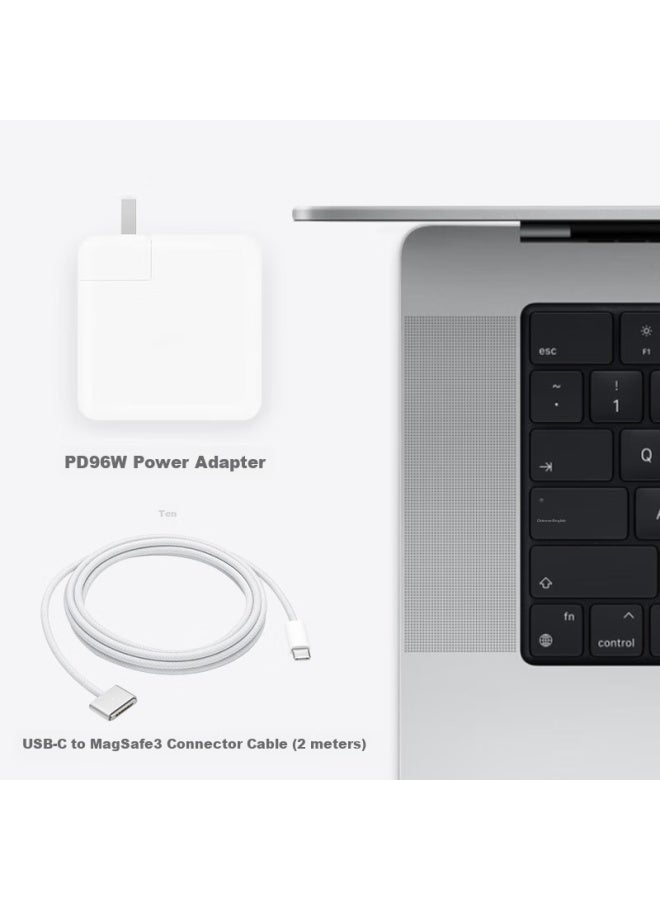 Mryc Apple Laptop Charger, 96W Type-C To Magsafe 3 Set, Macbook Pro/Air Power Adapter Cable, 2 Meters, Usb-C Set - Image 1