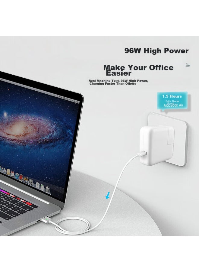 Mryc Apple Laptop Charger, 96W Type-C To Magsafe 3 Set, Macbook Pro/Air Power Adapter Cable, 2 Meters, Usb-C Set - Image 3