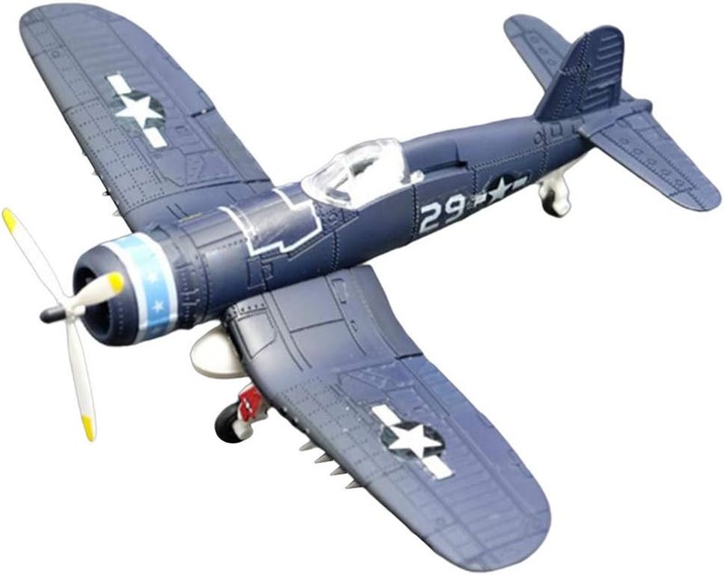 klarako Simulation Plastic Assembled Model Kit Airplane 1/48 Scale Aircraft Plane Model Gift for Adult - Dark Blue - Image 1