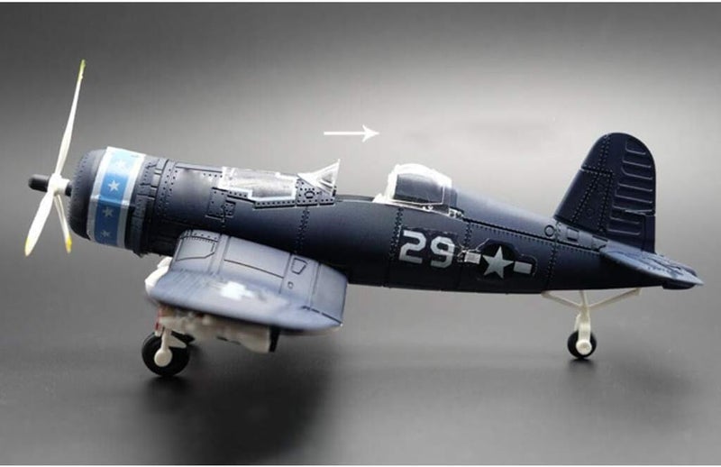 klarako Simulation Plastic Assembled Model Kit Airplane 1/48 Scale Aircraft Plane Model Gift for Adult - Dark Blue - Image 5