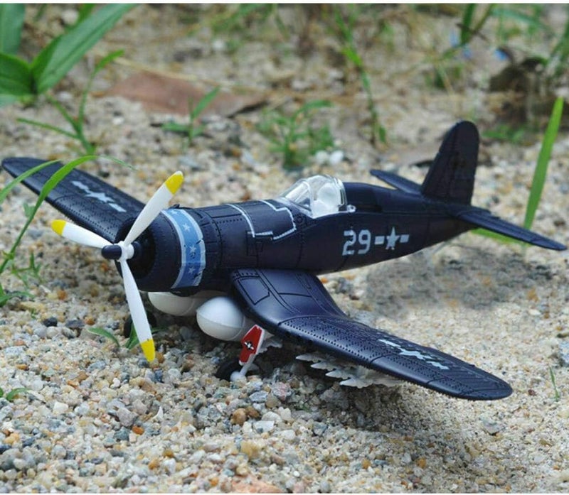 klarako Simulation Plastic Assembled Model Kit Airplane 1/48 Scale Aircraft Plane Model Gift for Adult - Dark Blue - Image 2