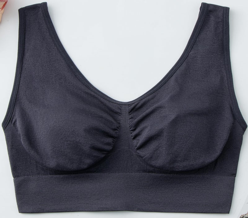 Hiking Gril Women's Comfort Wirefree Bralette Unpadded Sleep Yoga Bra 9pk XXL - Image 4