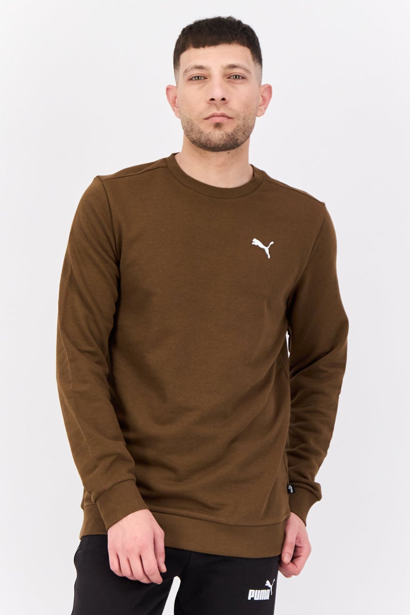 PUMA Men Slim Fit Long Sleeves Outdoor Sweatshirts, Brown  - Image 1