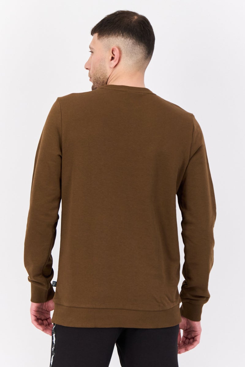 PUMA Men Slim Fit Long Sleeves Outdoor Sweatshirts, Brown  - Image 3