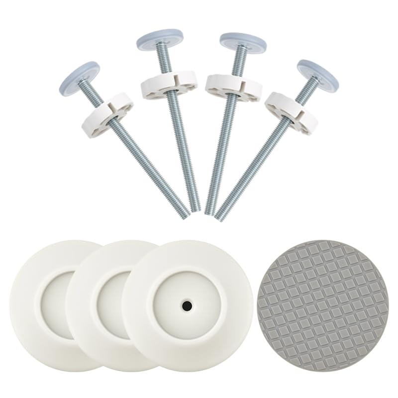 Abvsdu 12MM Baby Gate Extender Extension, 4 Pack Baby Gate Replacement Parts, M8 Replacement Bolt Part for Child Safety Pressure Mounted Safety Gates with Wall Protector for Stairs Cup Guard - Image 1