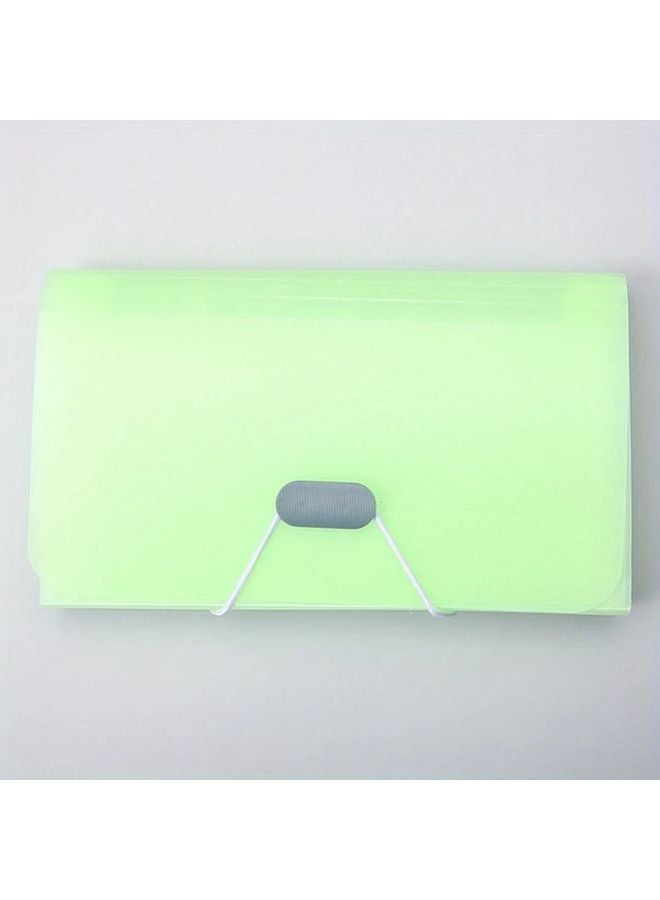 A6 Expanding File Folder Organizer With Elastic Closure Transparent Document Clips Multi Color - Image 1
