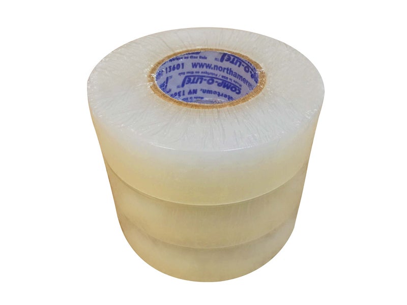 Comp-O-Lite North American Tapes, Comp-O-Lite, Hockey Tape, 3 Rolls Per Pack, Clear Poly Shin Pad, 24MM X 25M Per Roll, Made in USA, Easy Rip & Stretch - Image 1