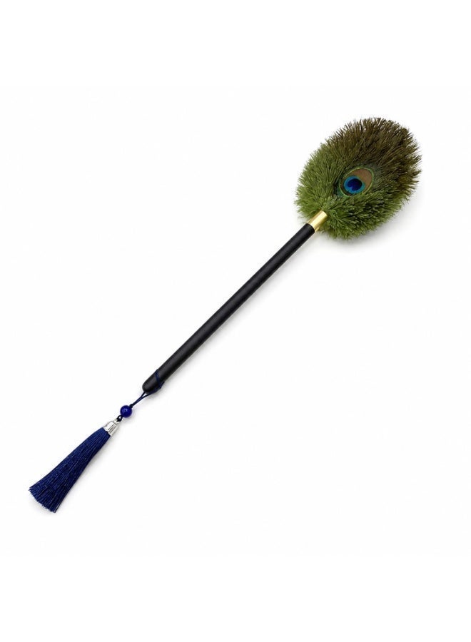 Peacock Feather Duster Home Cleaning Dust Brush Ostrich Feather Decorative 45cm - Image 2