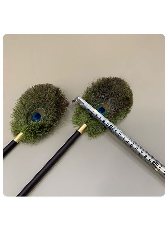 Peacock Feather Duster Home Cleaning Dust Brush Ostrich Feather Decorative 45cm - Image 5