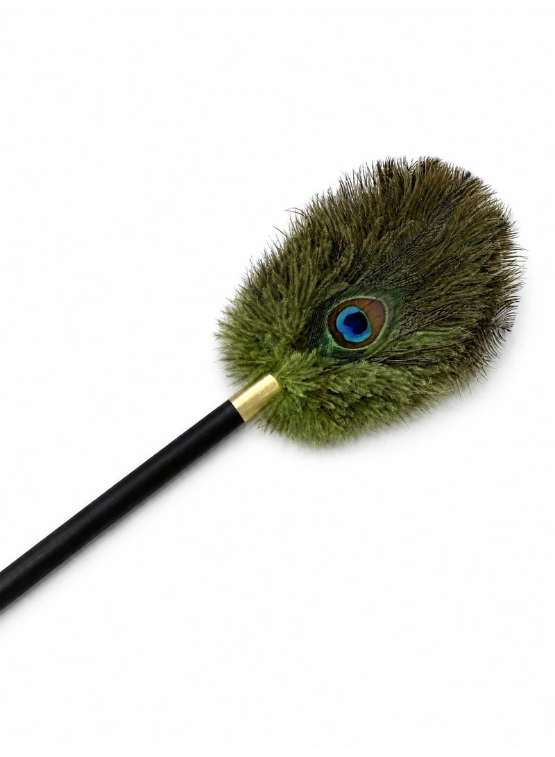 Peacock Feather Duster Home Cleaning Dust Brush Ostrich Feather Decorative 45cm - Image 1
