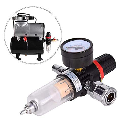 Hotusi 1/4" BSP Air Compressor Moisture Filter Trap Oil Water Separator Regulator Lubricator - Image 5