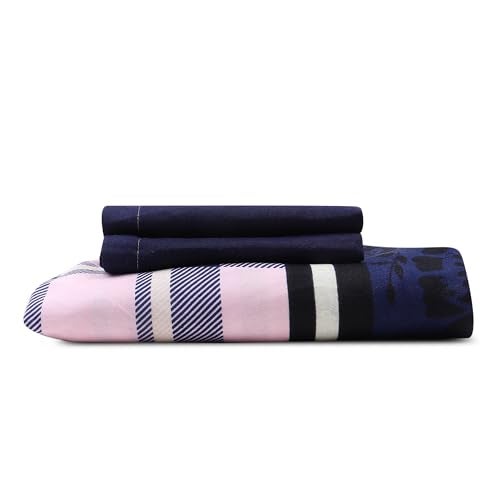 Nivasam Cotton Feel Glace Cotton Elastic Fitted Printed King Size Double Bed Bedsheet with 2 Pillow Cover(72"x78") 300-350 threadcount (Design6) - Image 4