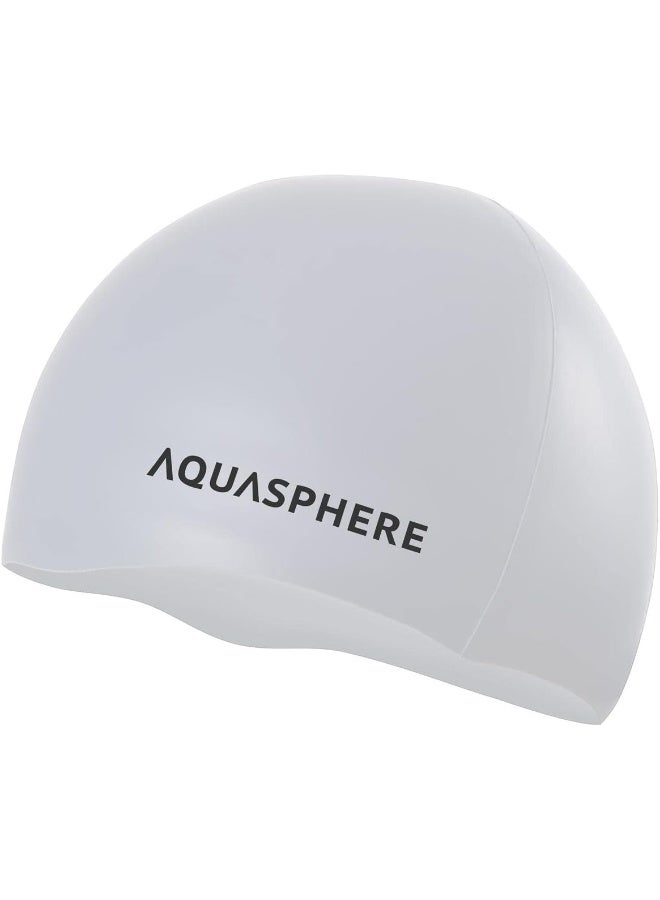 Aqua Sphere Silicone Plain Cap, Dark Pink/White - Image 4