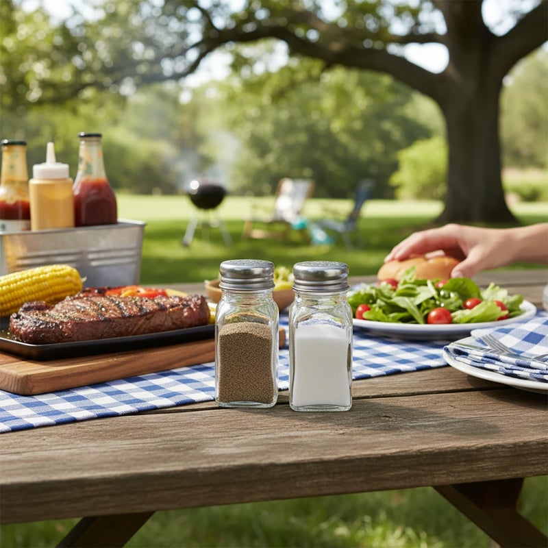 BNYD Salt and Pepper Shakers Set Clear Glass, Kitchen Gadgets Cooking Table - Image 4