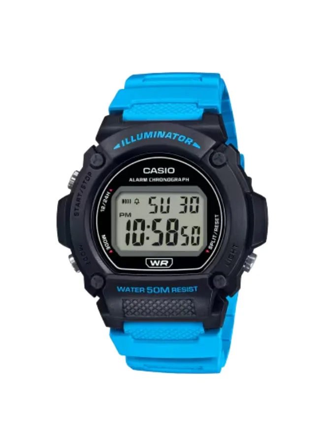 كاسيو Men's Resin Digital Watch W-219H-2A2VDF - 47.1 mm
