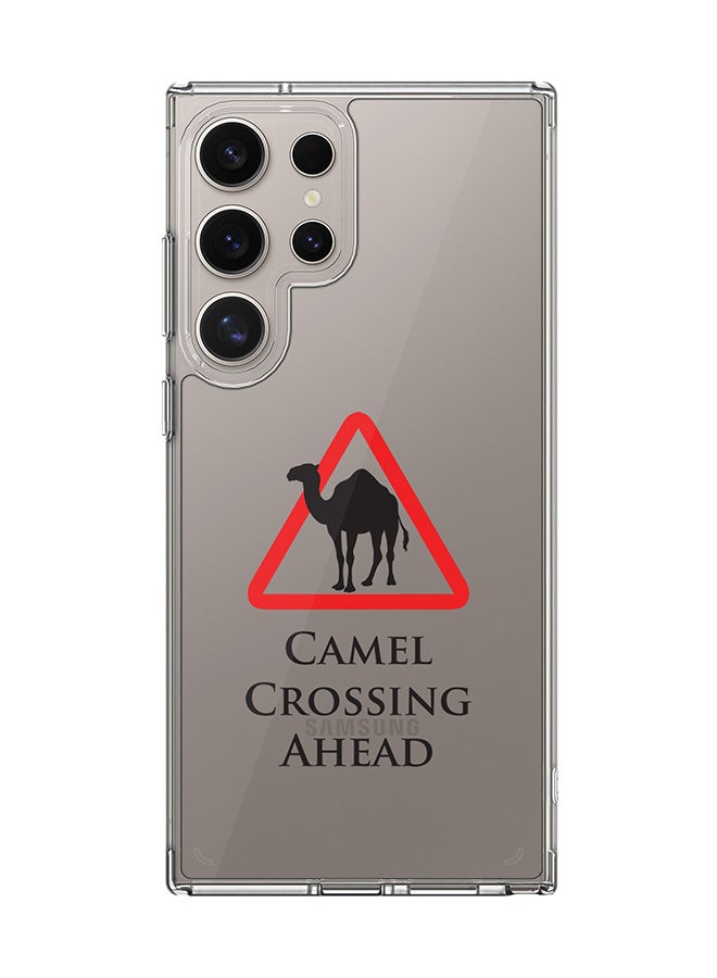 Stylizedd Classic Clear Case for Samsung Galaxy S24 Ultra , Hybrid Soft Case Flexible Edges Anti Drop TPU PC Gel Thin Transparent Cover - Camel Crossing - Image 1