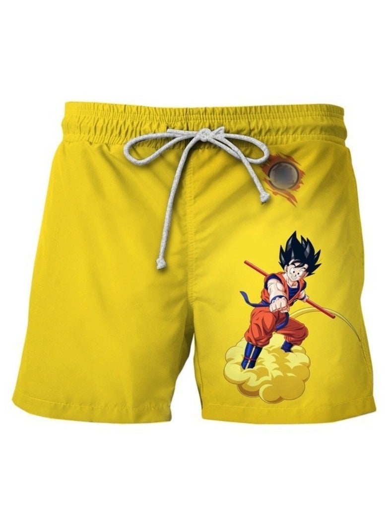KUYING New Dragon Ball Printed Casual Loose Beach Pants  - Image 1