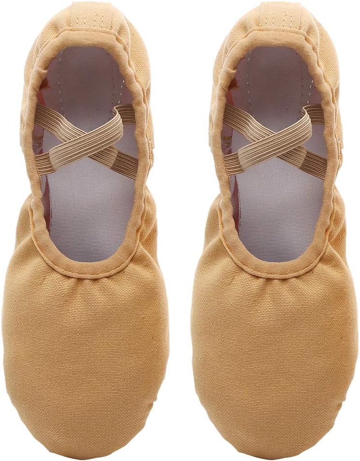 comfrt 1 Pair Ballet Dance Slippers Ballet Shoes Anti Slip Dance Shoes Yoga Shoes for Kids Adults Camel Size 38 - Image 2