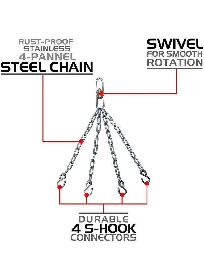 Iwin Rmour Combo Unfilled Heavy Srf Pu Punching Bag With Hanging Chain, Boxing Gloves, Ceiling Hook, Hand Wraps, Skipping Rope, Boxing Chain Keyring And Hand Gripper (Black, 3 Feet)- 9 Piece - Image 4