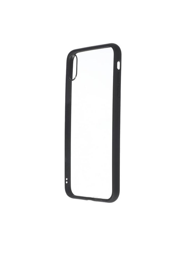 Generic - Hard Silicone Back Phone Protection Transparent Cover With Colored Edges For iPhone XS Max - Black - CFSBAT2-706 - Image 1