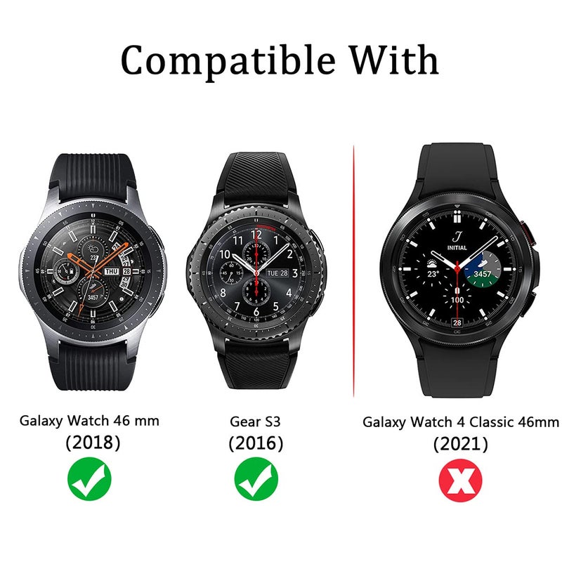 Diruite 4-Pack for Samsung Galaxy Watch 46mm (2018) / Gear S3 Screen Protector Tempered Glass, [2.5D 9H Hardness] [Anti-Scratch] (DO NOT Fit for Galaxy Watch 4 Classic 46mm) - Image 2