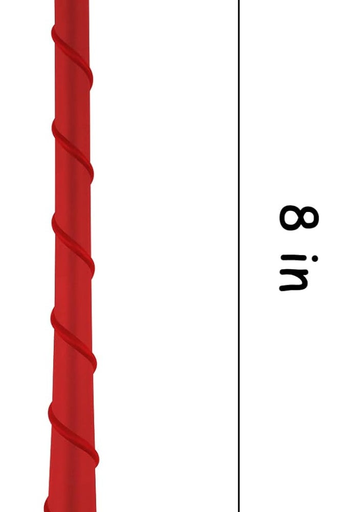 ONE250 8" Spiral Flexible Copper Core Antenna for Fiat 500 and 124 Spider - Optimized FM/AM Reception (Red) - Image 2